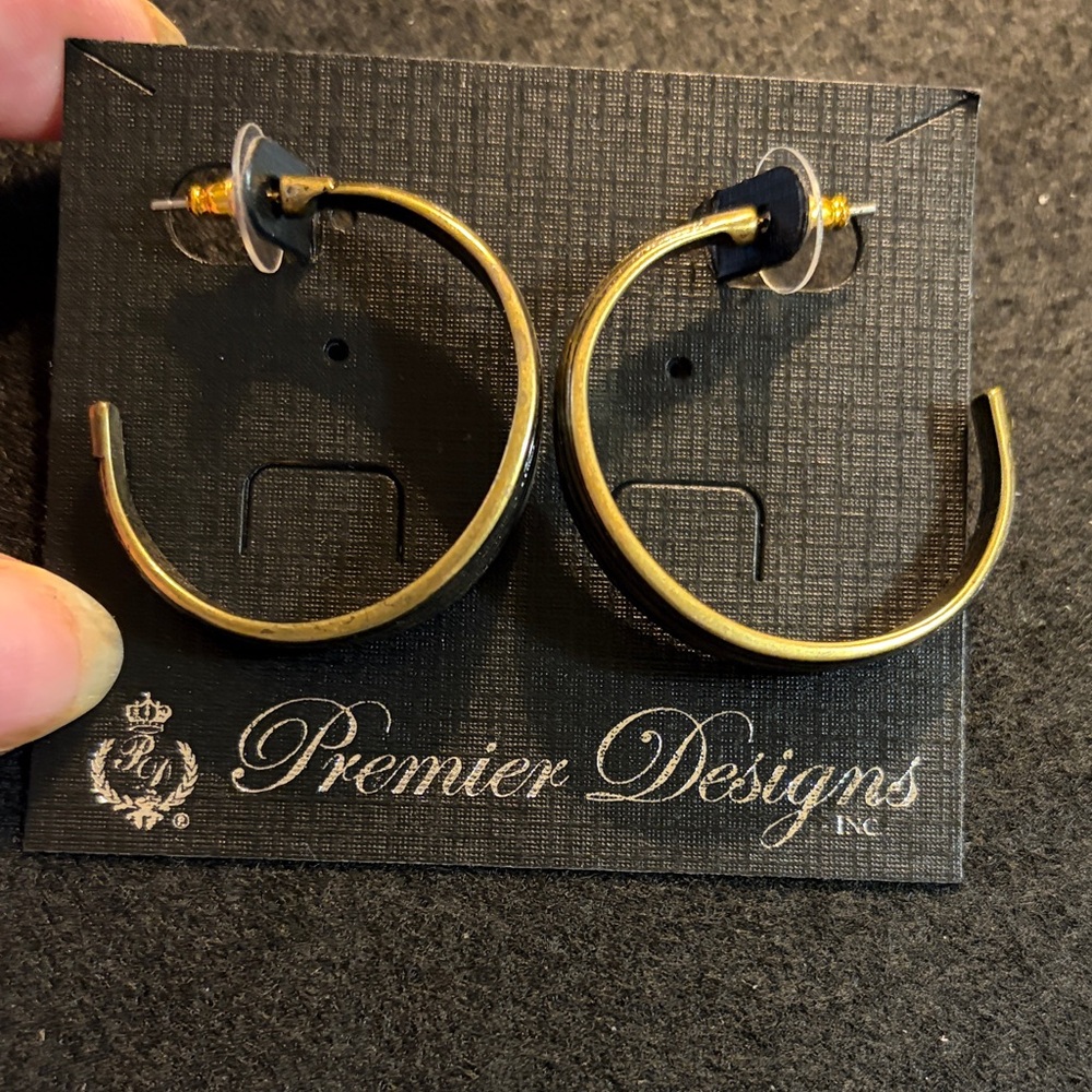 Premier Designs Classic Gold Hoop Earrings